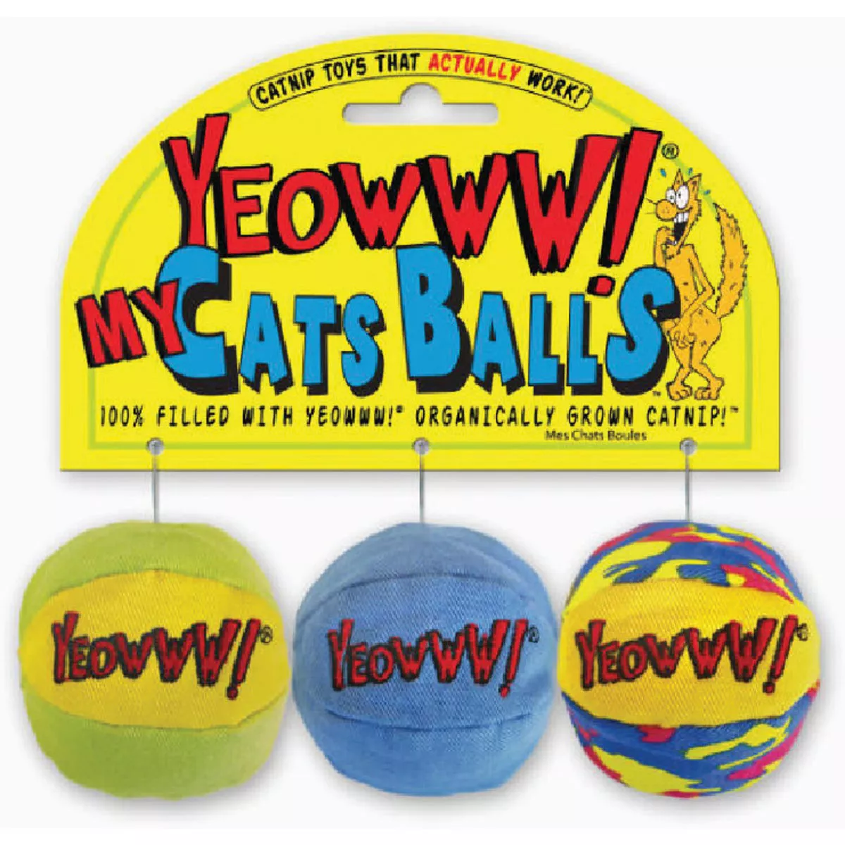 Yeowww! Catnip Cat Ball (3-Count)