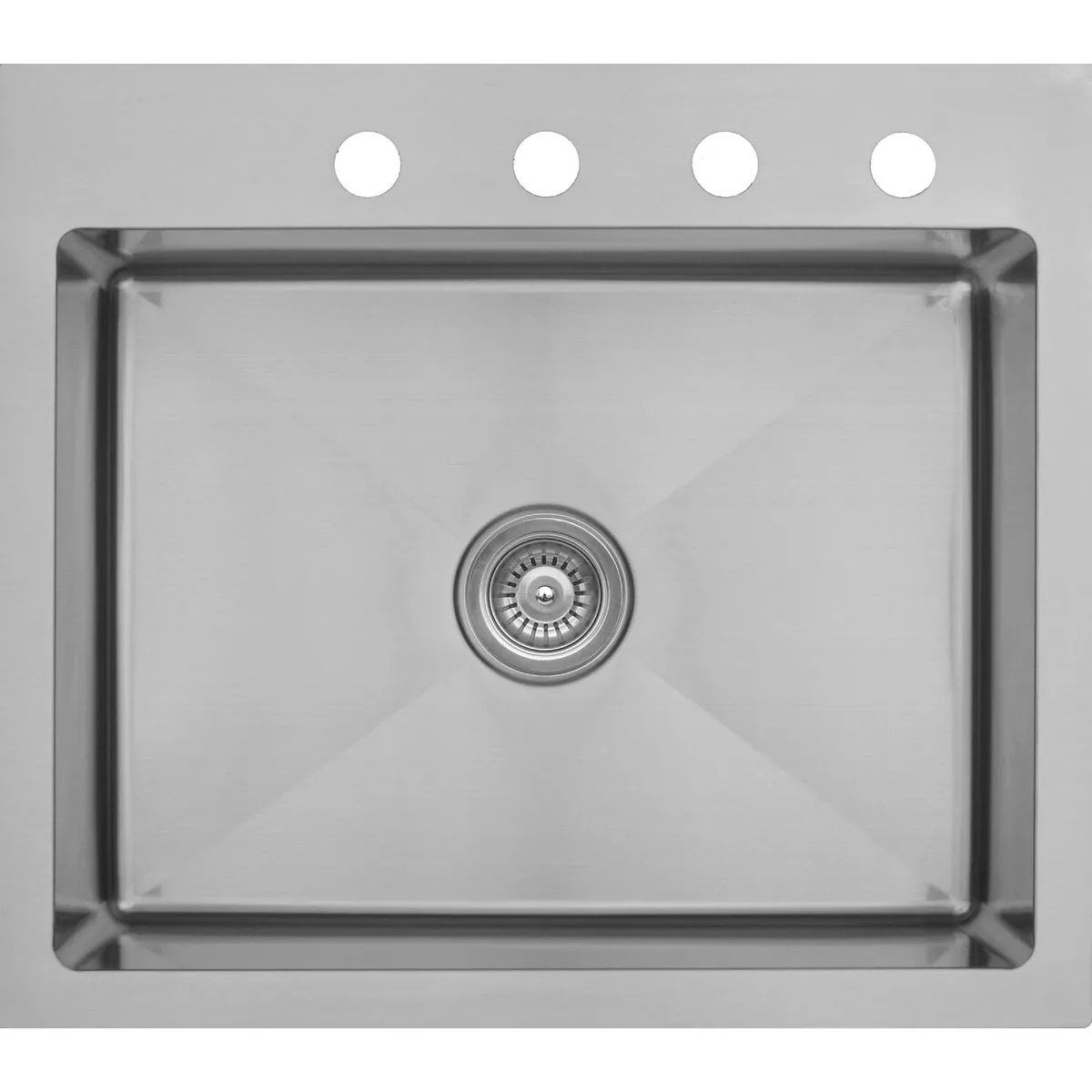 Karran Top Mount Single Bowl 25 In. x 22 In. Kitchen Sink