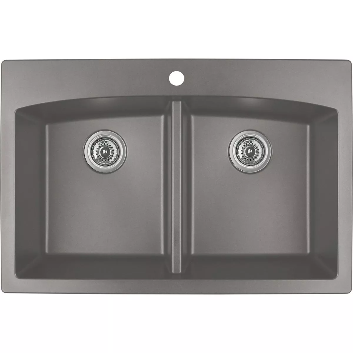 Karran Top Mount Double 33 In. x 22 In. Concrete Quartz Kitchen Sink