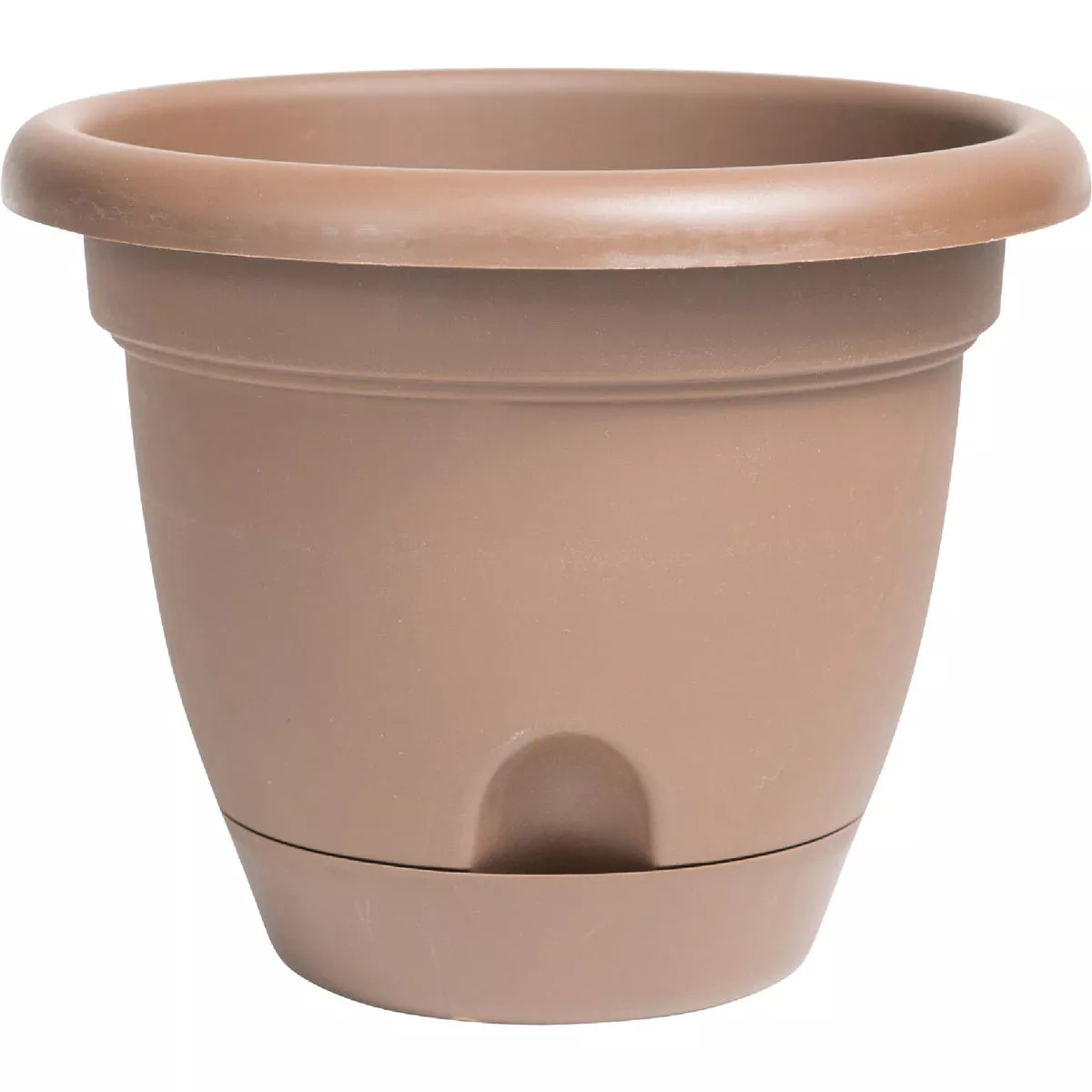 Bloem Lucca 8.75 In. x 11 In. x 11 In. x 5.5 In. High Density Plastic Chocolate Planter-