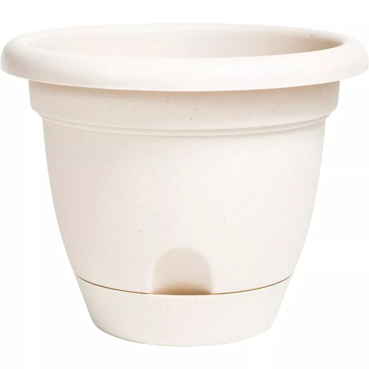 Bloem Lucca 10.75 In. x 13.25 In. x 7 In. High Density Plastic Taupe Planter-