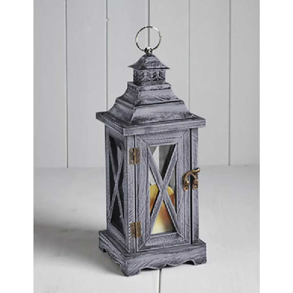 Gardman Cole and Bright 5 In. W. x 13 In. H. x 5 In. D. Gray Wood Patio Light