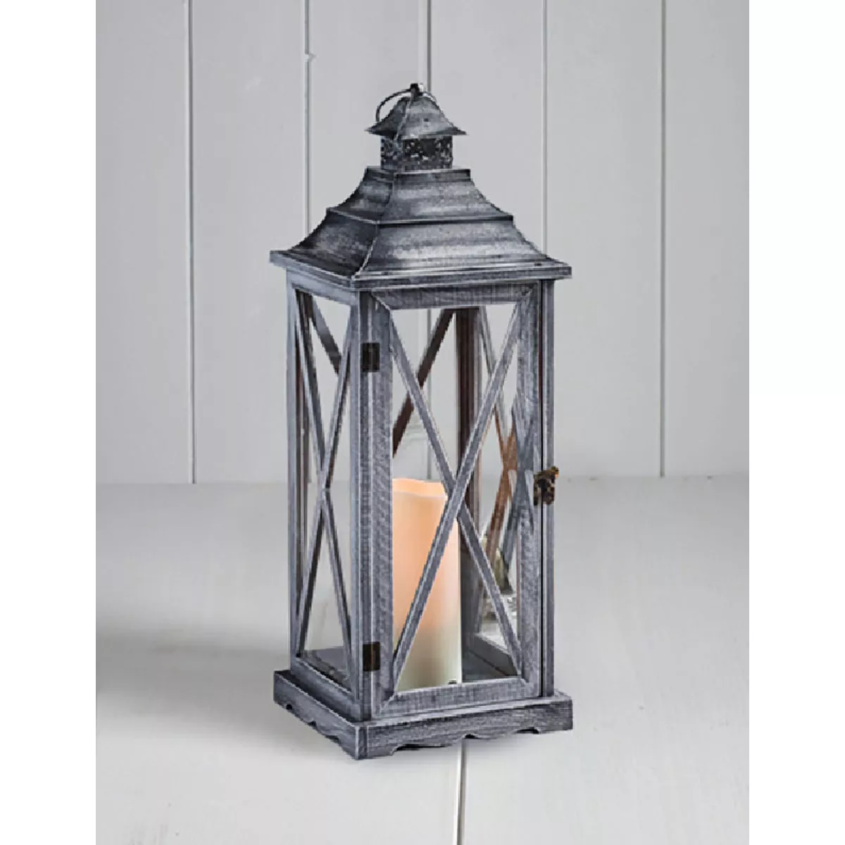 Gardman Cole and Bright 7.8 In. W. x 22.8 In. H. x 8 In. D. Gray Wood Patio Light