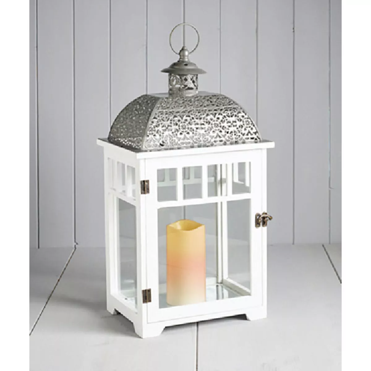 Gardman Cole and Bright 10.75 In. W. x 20 In. H. x 7.5 In. D. White Wood Patio Light