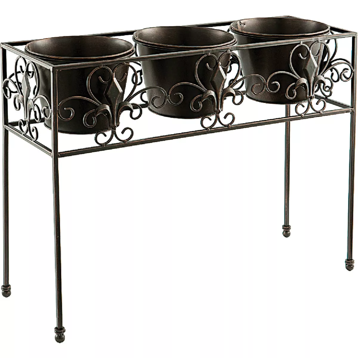 Gardman Versailles 20 In. W. Iron Triple Pot Planter