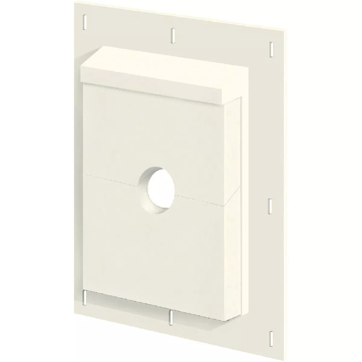 Builders Edge Sturdimount 6" x 8.5" Arctic White PVC Mounting Blocks