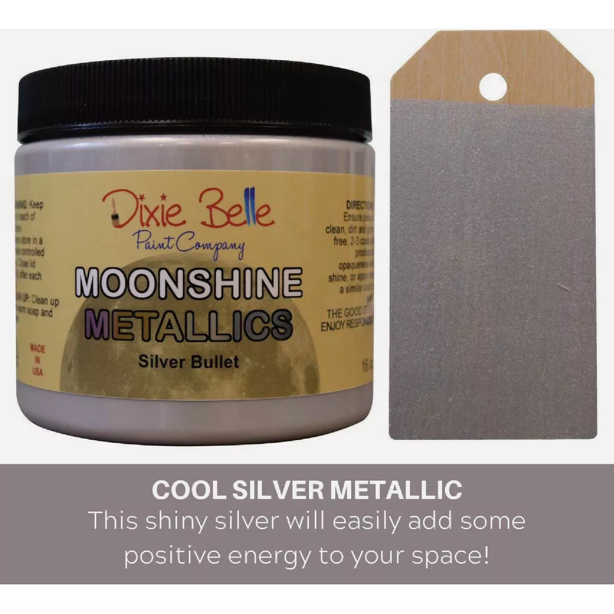 Dixie Belle 16 Oz. Silver Bullet Moonshine Metallic Mineral Paint