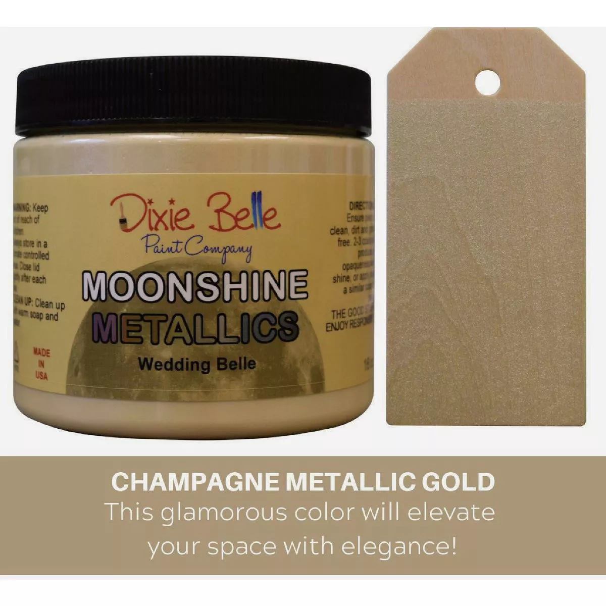Dixie Belle 16 Oz. Wedding Belle Moonshine Metallic Mineral Paint