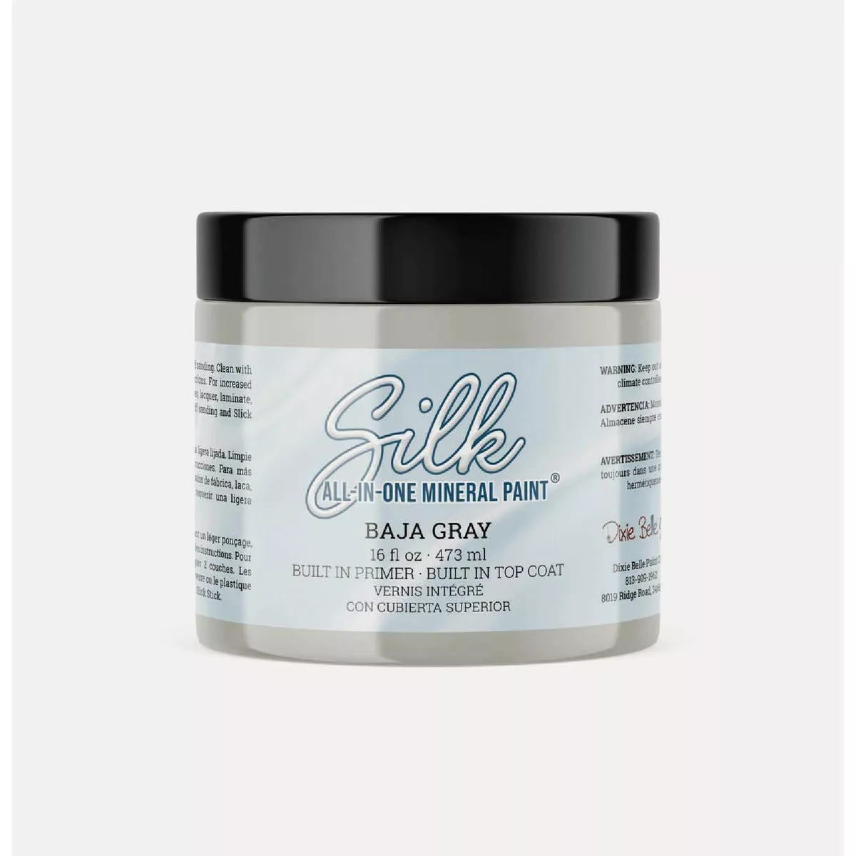 Dixie Belle 16 Oz. Baja Gray Silk All-In-One Mineral Paint