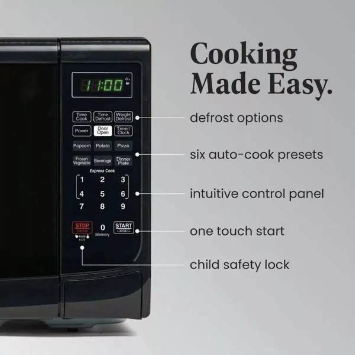 Farberware Classic 0.7 Cu. Ft 700W Black Countertop Microwave - photo 3