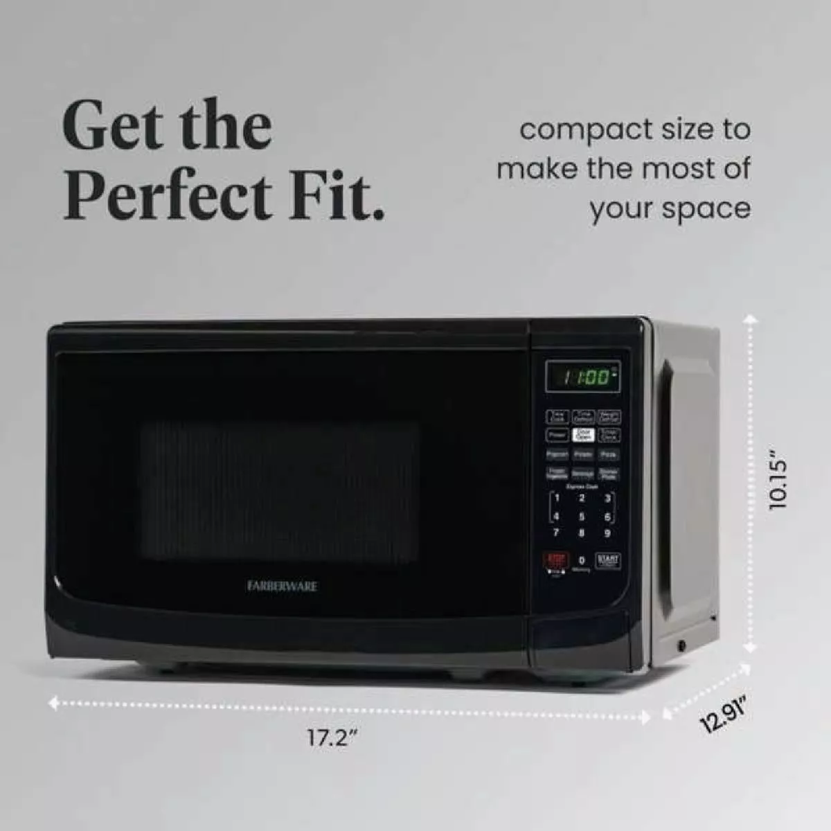 Farberware Classic 0.7 Cu. Ft 700W Black Countertop Microwave - photo 4