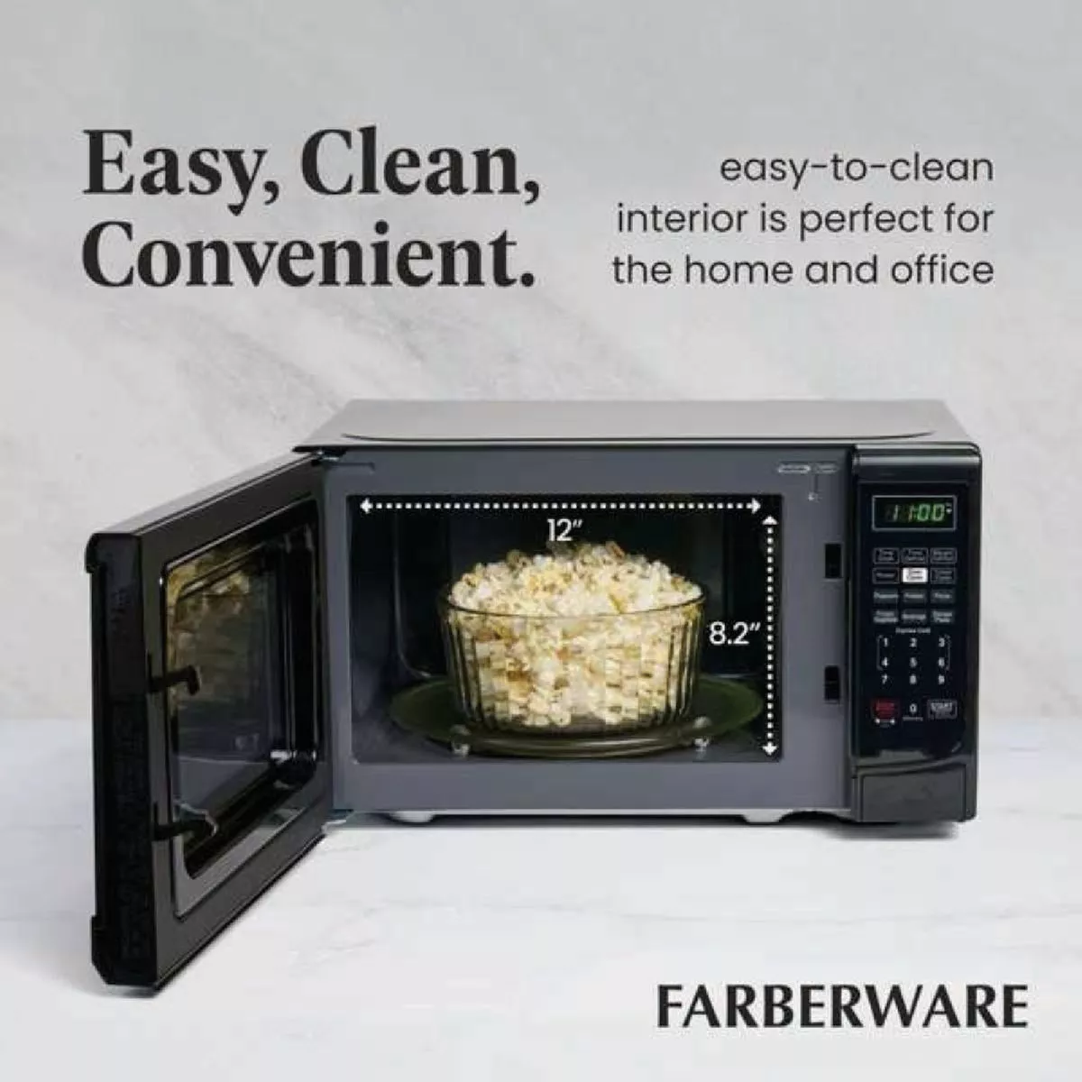 Farberware Classic 0.7 Cu. Ft 700W Black Countertop Microwave - photo 5