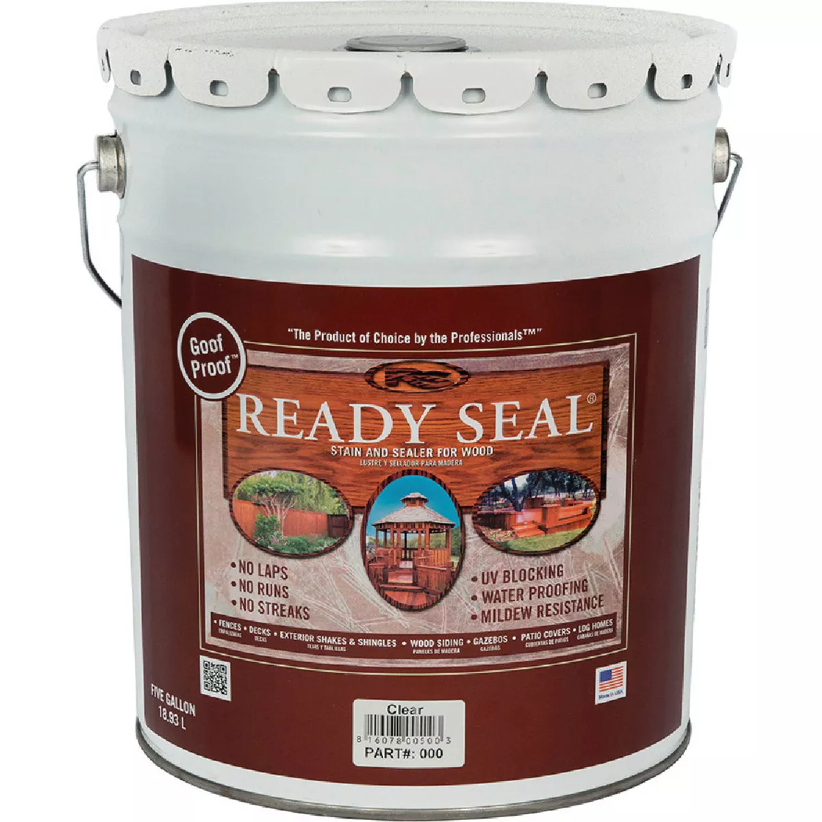 Ready Seal 5 Gal. Wood Stain & Sealer 250VOC, Clear