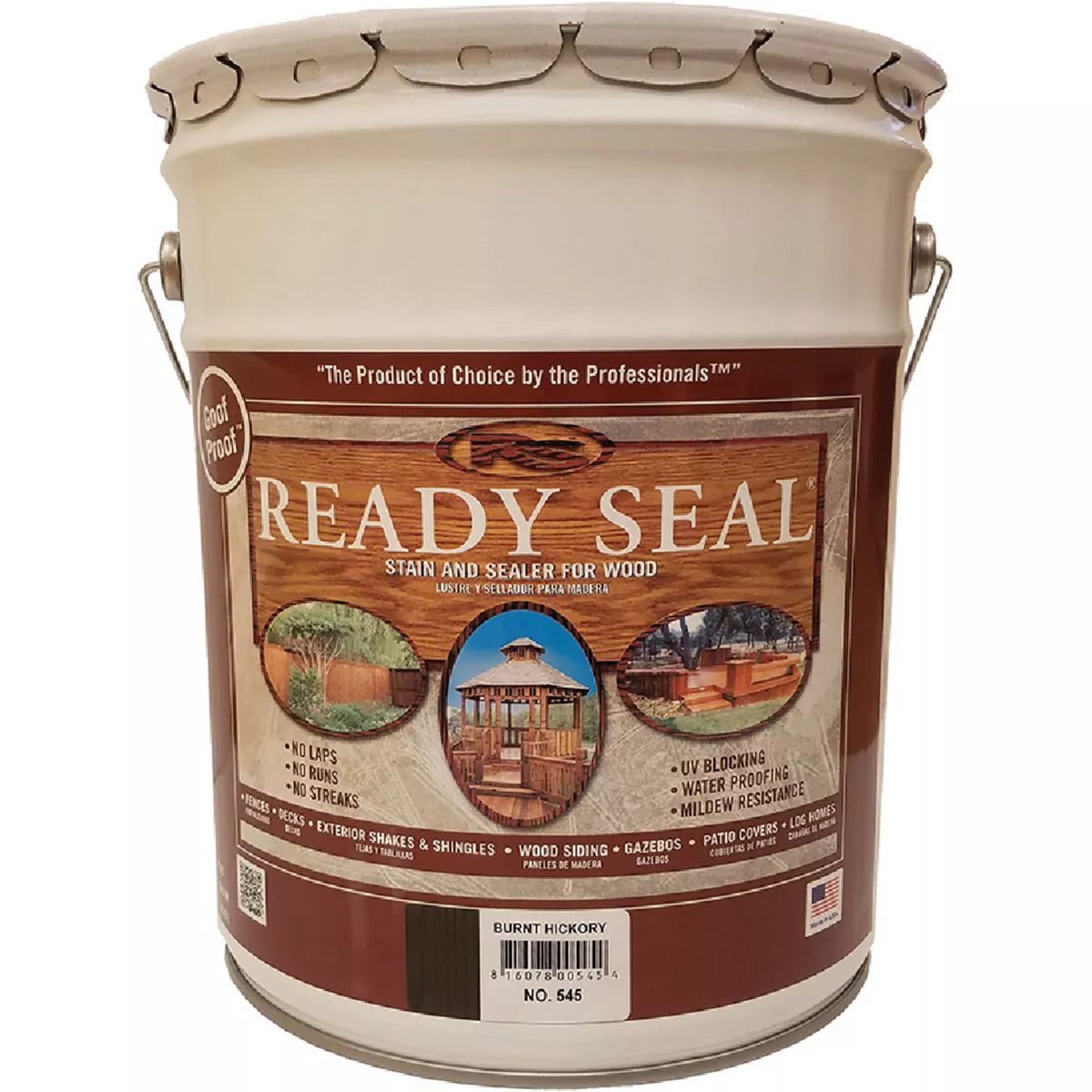 Ready Seal 5 Gal. Wood Stain & Sealer 250VOC, Burnt Hickory