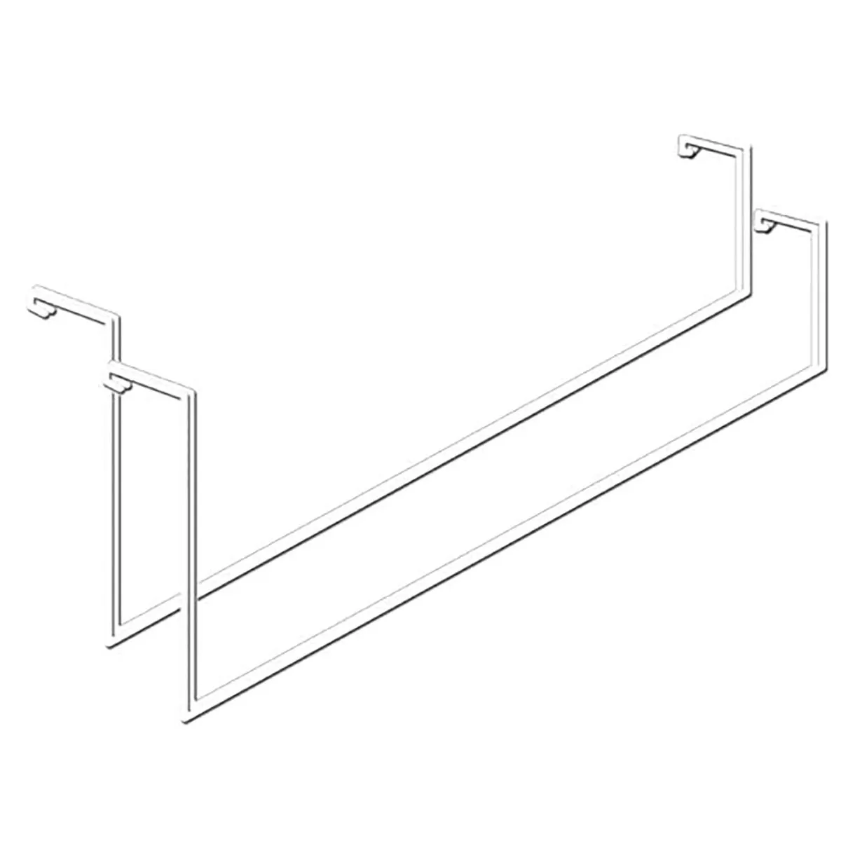 Hyloft White Adjustable Add-On Loft Rack