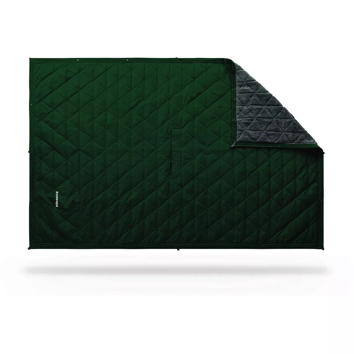 Kammok 50 In. x 84 In. Ultra-Plush Fleece Mountain Blanket, Pine Green