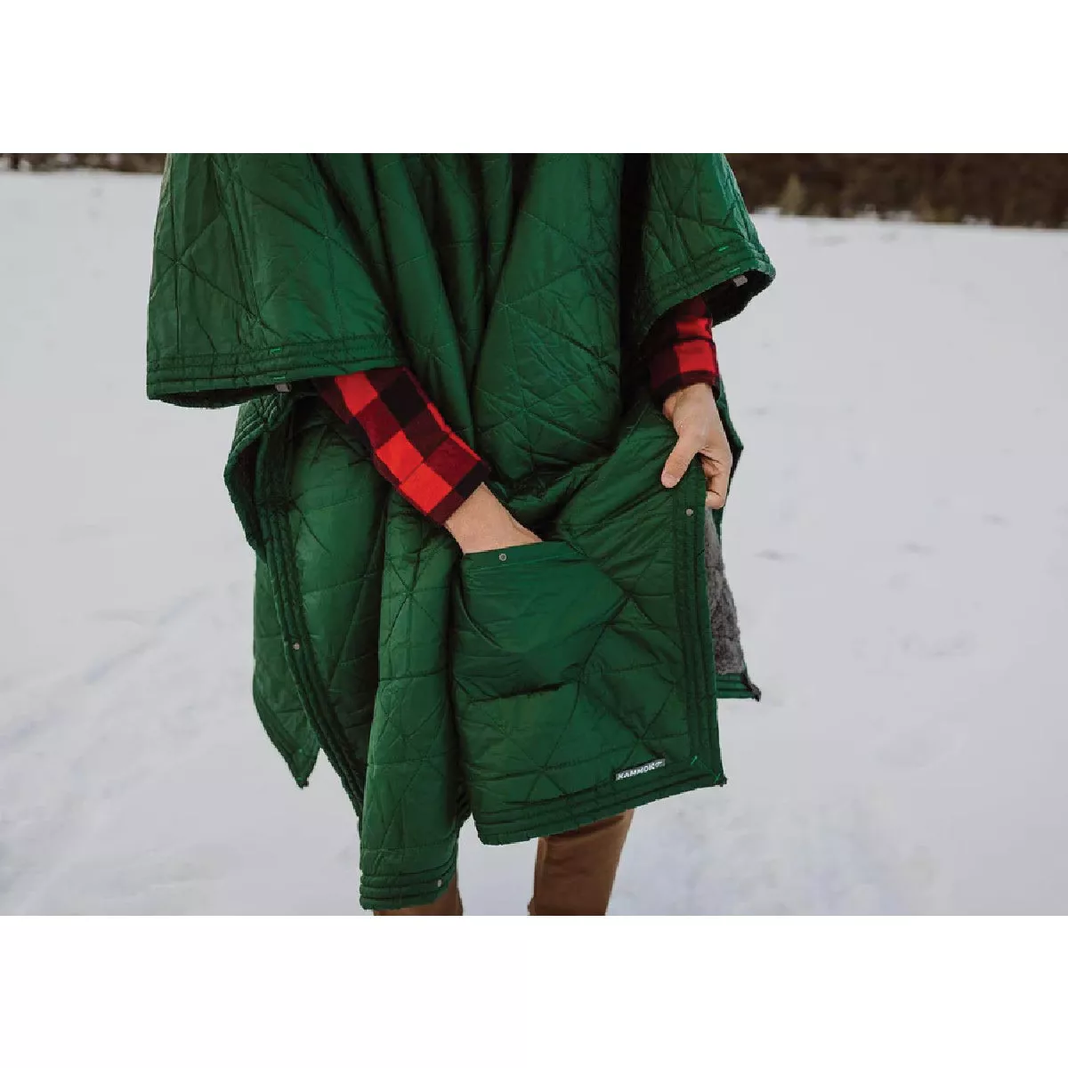 Kammok 50 In. x 84 In. Ultra-Plush Fleece Mountain Blanket, Pine Green - photo 2