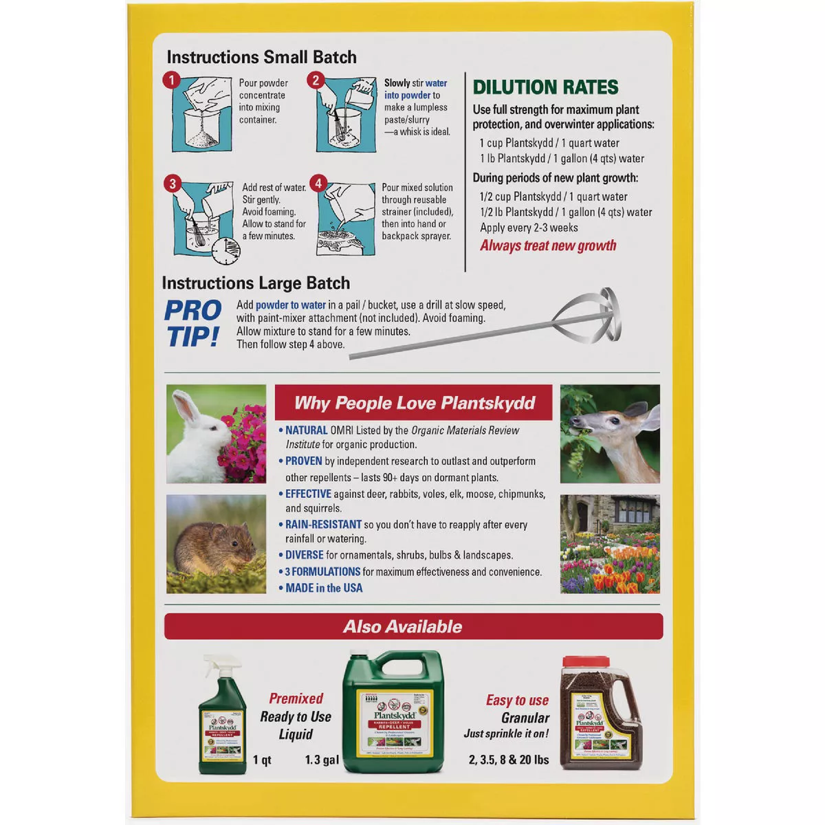 Plantskydd 1 Lb. Concentrated Powder Animal Repellent - photo 4