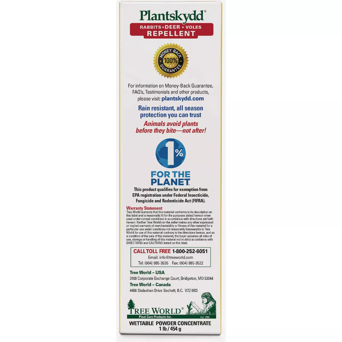 Plantskydd 1 Lb. Concentrated Powder Animal Repellent - photo 3