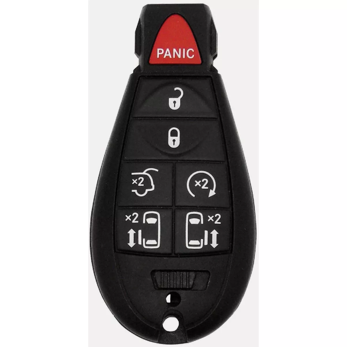 Chrysler and Dodge Simple Key - 7 Button Fobik with Emergency Key Insert