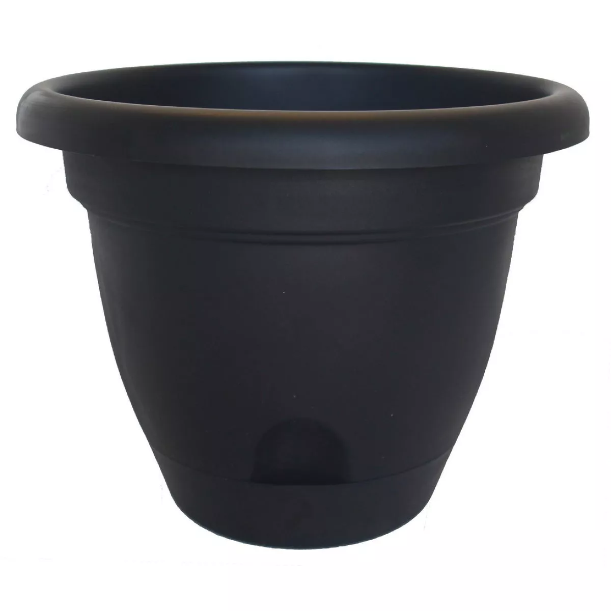 Bloem Lucca 10.75 In. x 13.25 In. x 7 In. High Density Plastic Black Planter