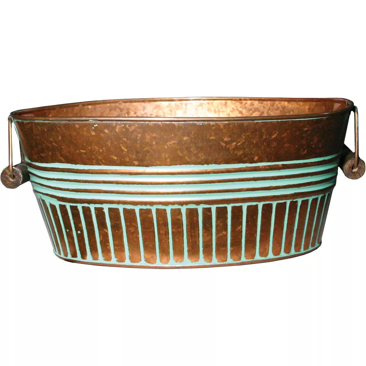 Robert Allen 6 In. x 9 In. x 14 In. Metal Vintage Copper Planter
