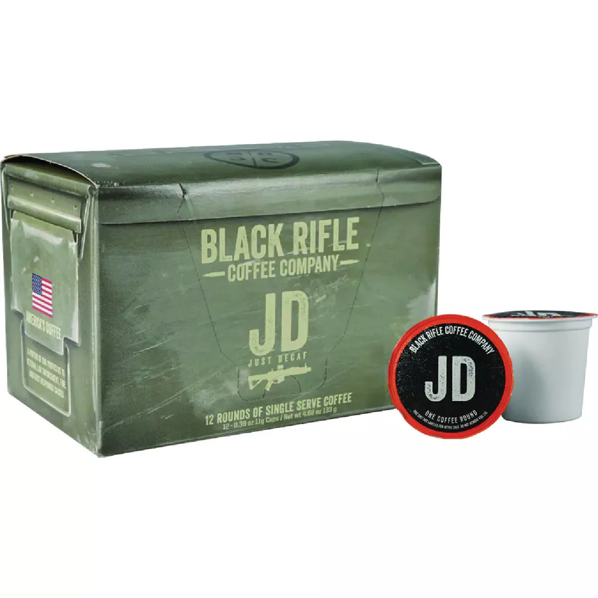 Black Rifle Coffee Company Just Decaf Medium Roast Coffee Rounds (12-Pack)