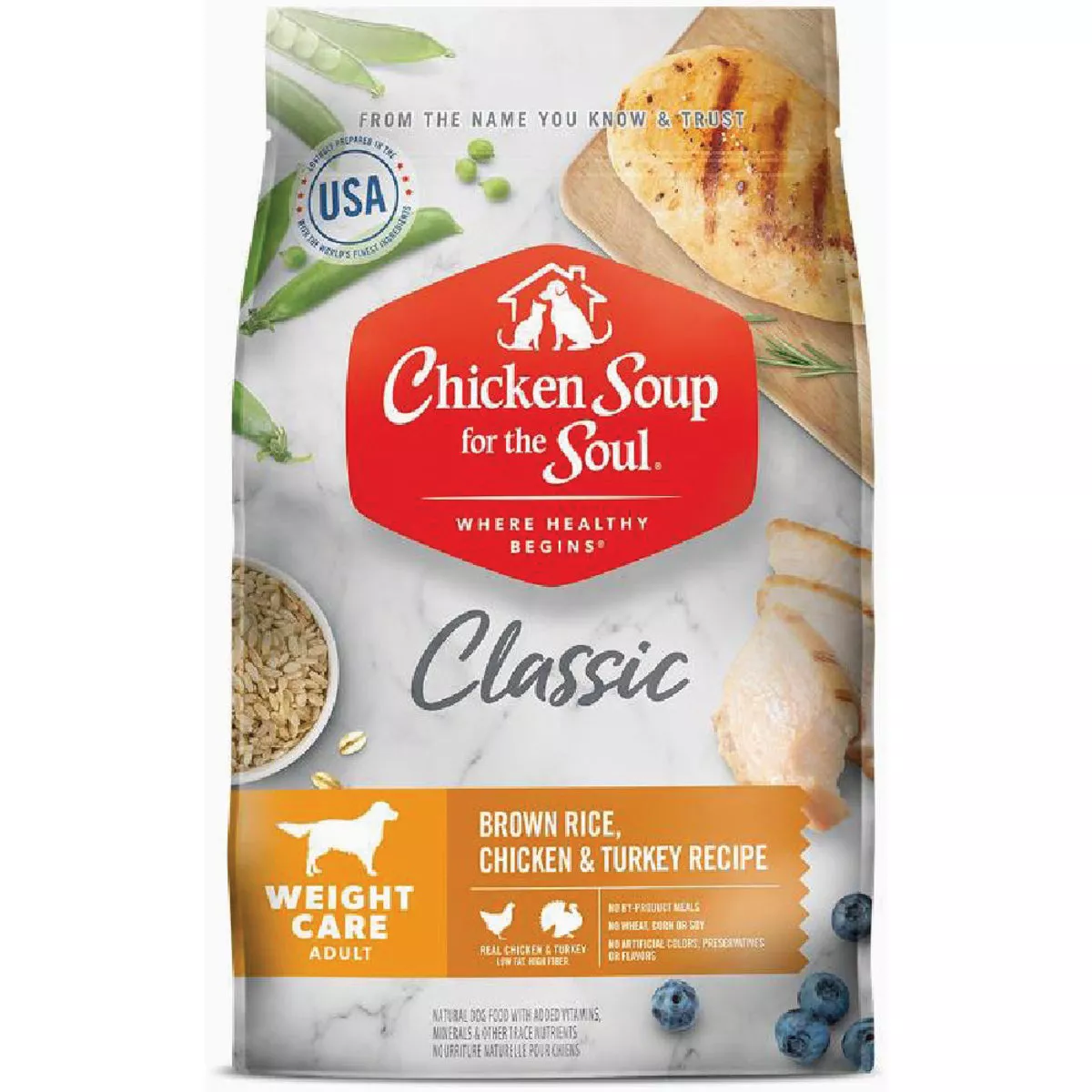 Chicken Soup for the Soul 28 Lb. Classic Brown Rice, Chicken & Turkey Recipe Weight Care Adult Dry Dog Food
