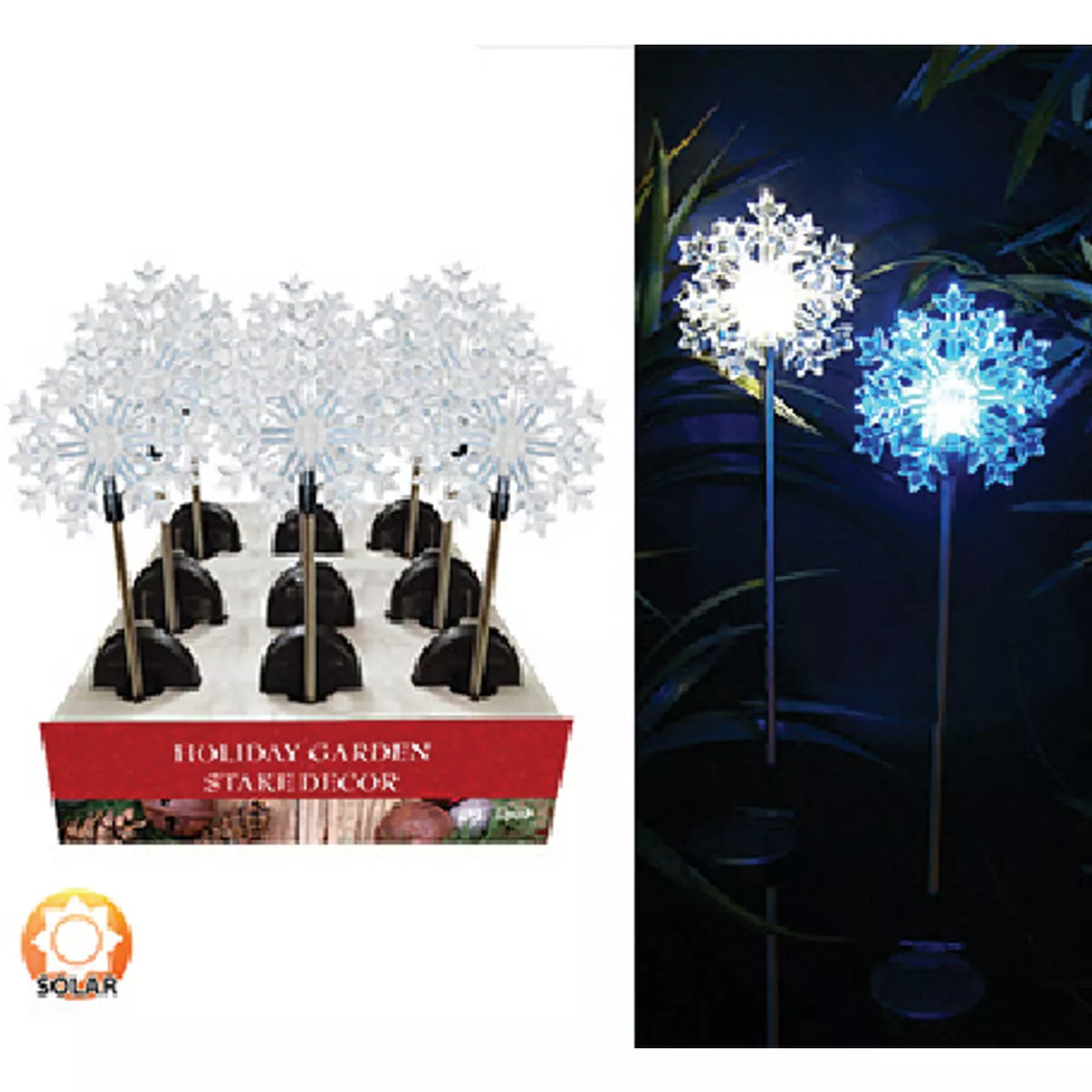Alpine Solar Snowflake Garden Stake