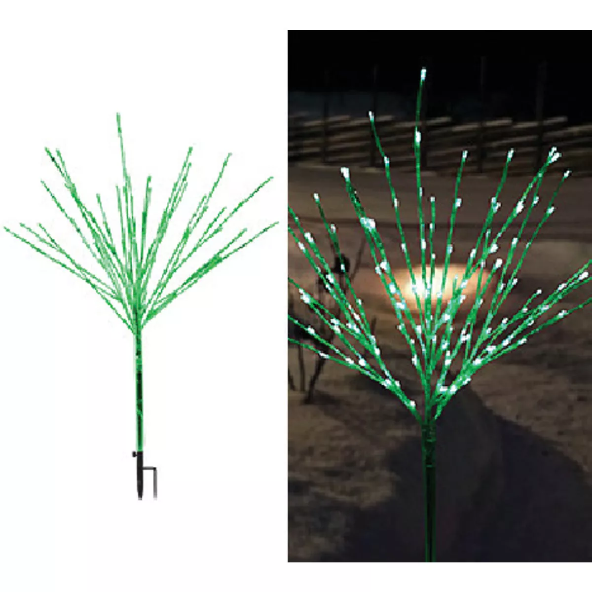 Alpine Green LED Foil Tree Branch Stake Light