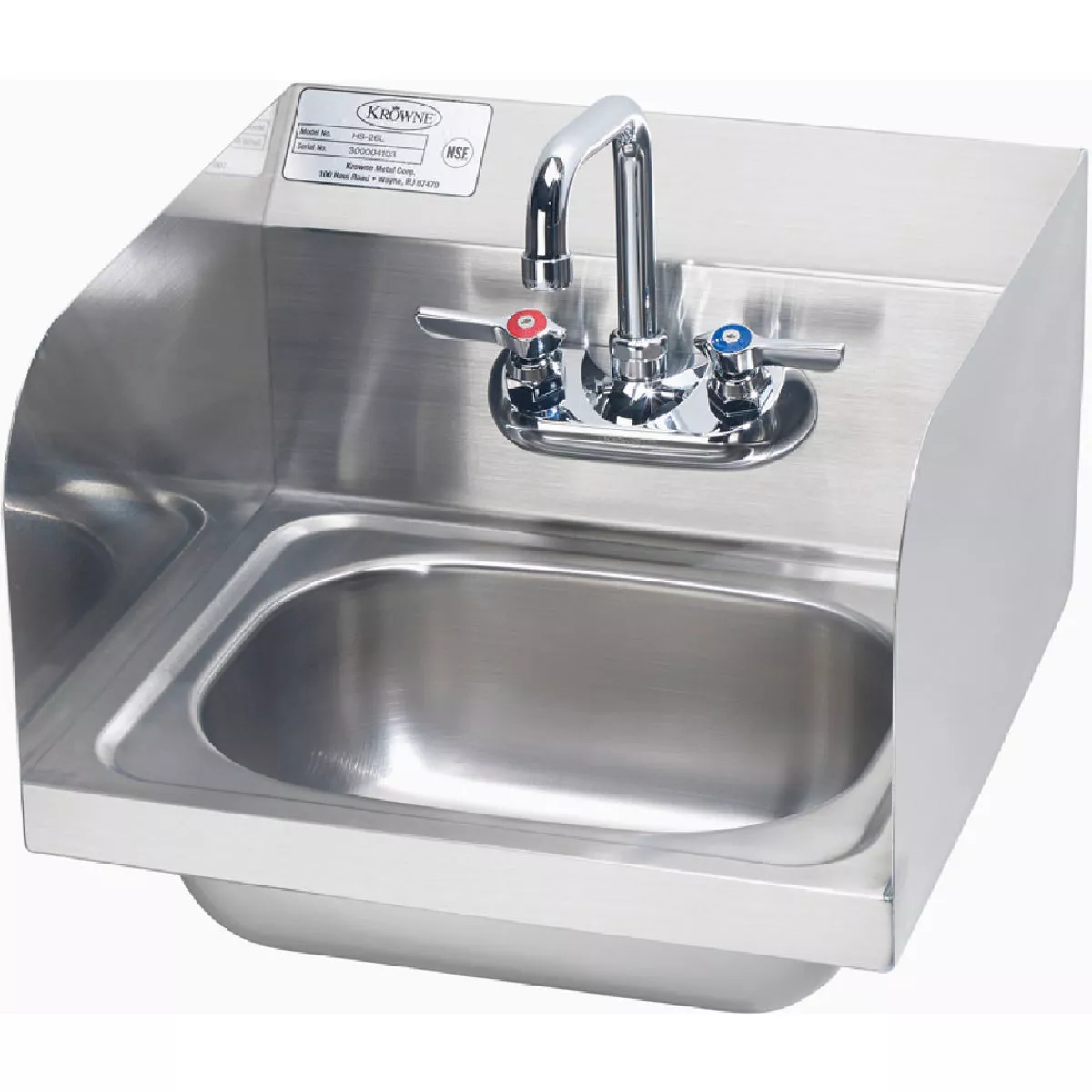 Krowne 16 In. W Hand Sink with Side Splashes