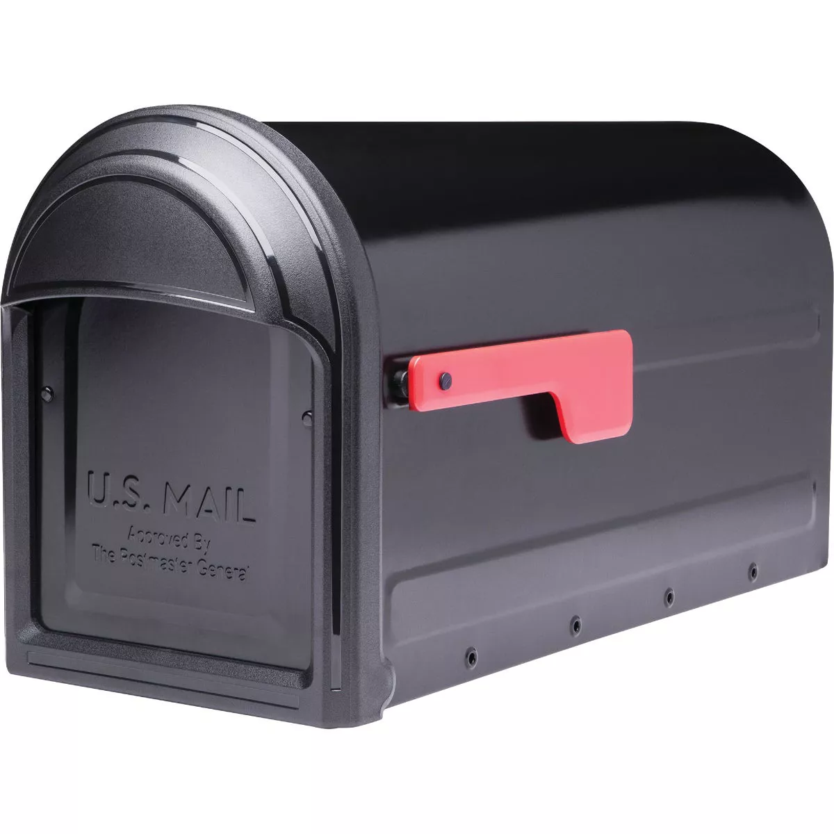 Architectural Mailboxes Barrington Black Galvanized Steel Post Mount Mailbox-