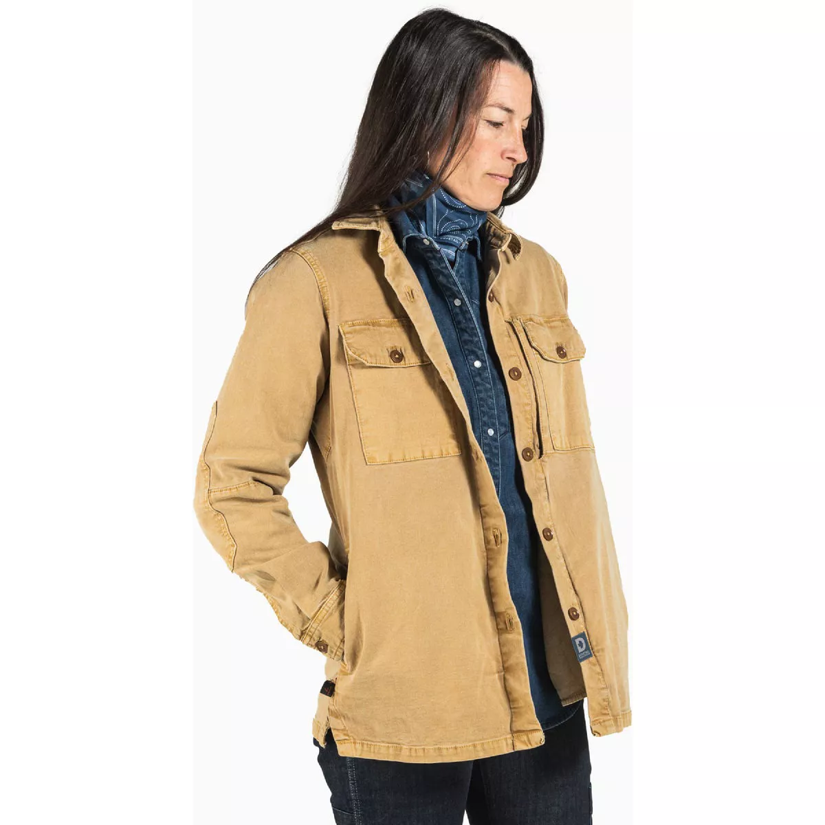 Dovetail Workwear Women's L Ochre Oahe Stretch Canvas Work Jac