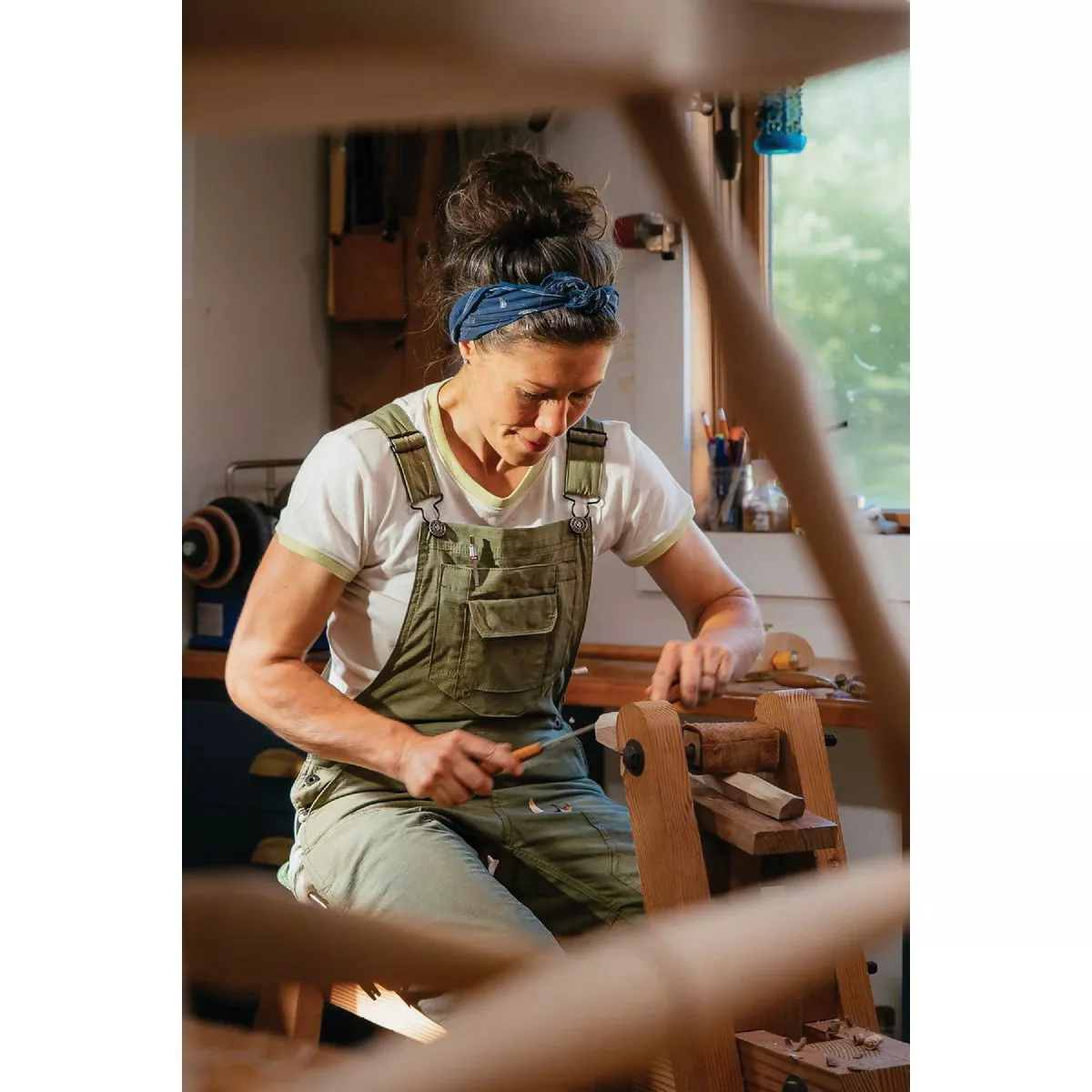Dovetail Workwear Women's 8x30 Ultra Light Lichen Green Ripstop Freshley Overalls