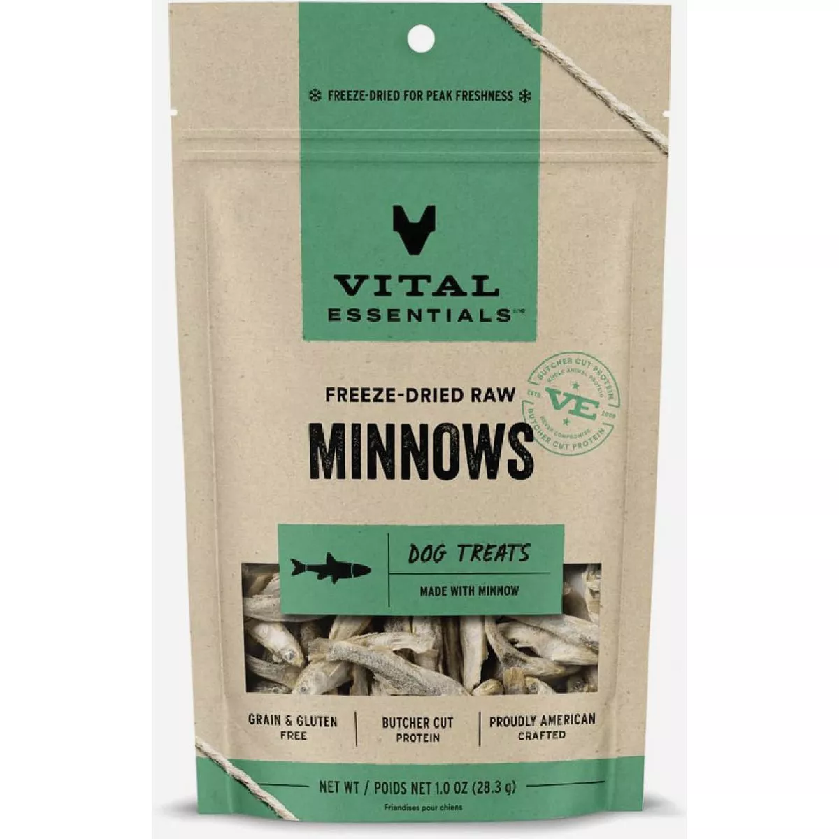 Vital Essentials 10 Oz. Freeze-Dried Minnow Dog Treat