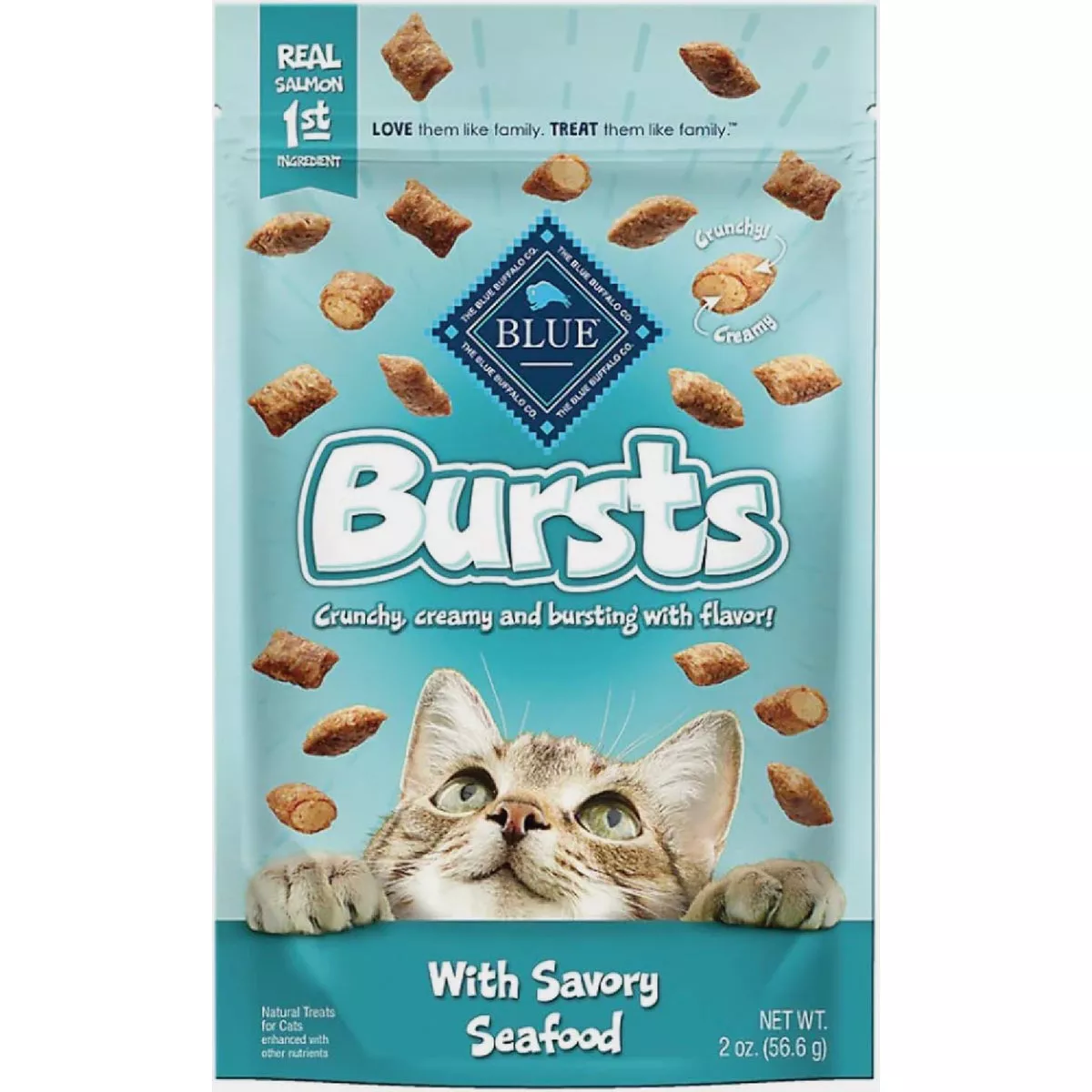 Blue Buffalo 2 Oz. Seafood Bursts Cat Treat