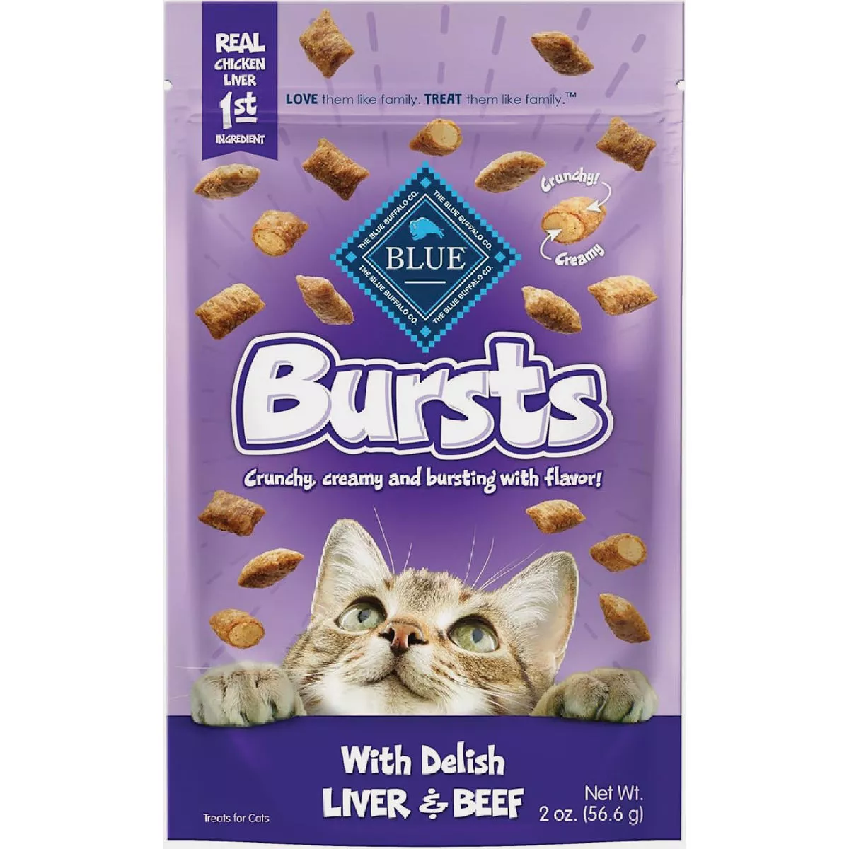 Blue Buffalo 2 Oz. Liver and Beef Bursts Cat Treat