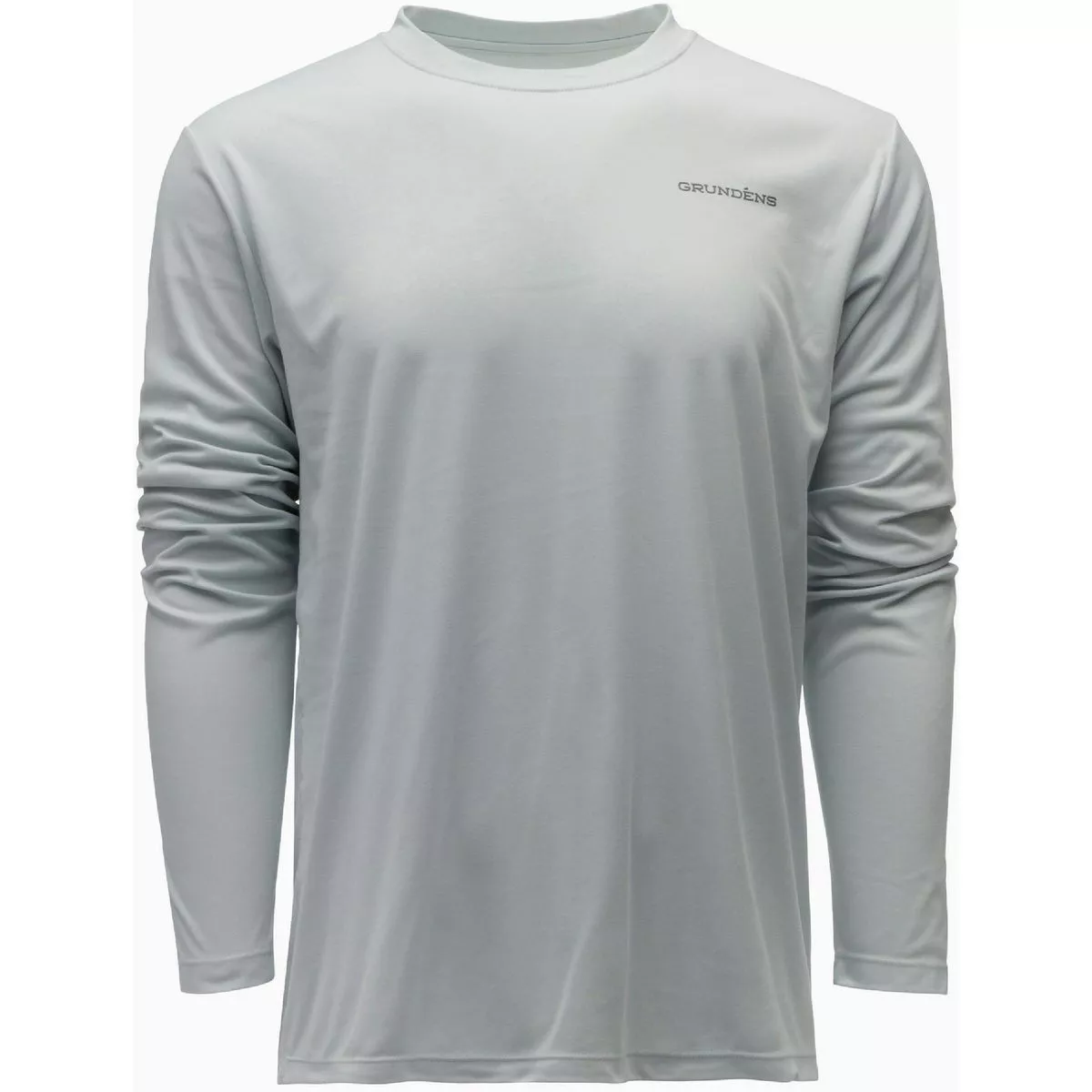 Grundens 2XL Gray Mist Long Sleeve Men's Logo Anchor Tech Shirt