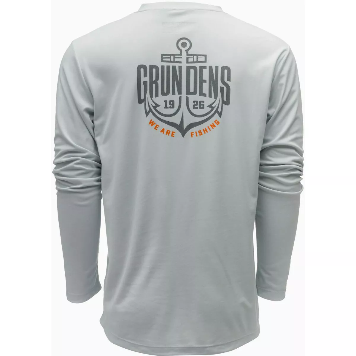 Grundens 2XL Gray Mist Long Sleeve Men's Logo Anchor Tech Shirt - photo 2