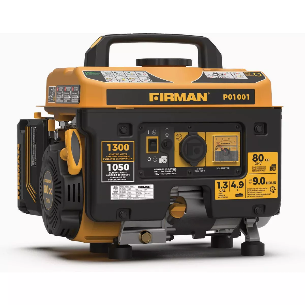 FIRMAN 1050W/1300W Gasoline Powered Recoil Start 120V Generator