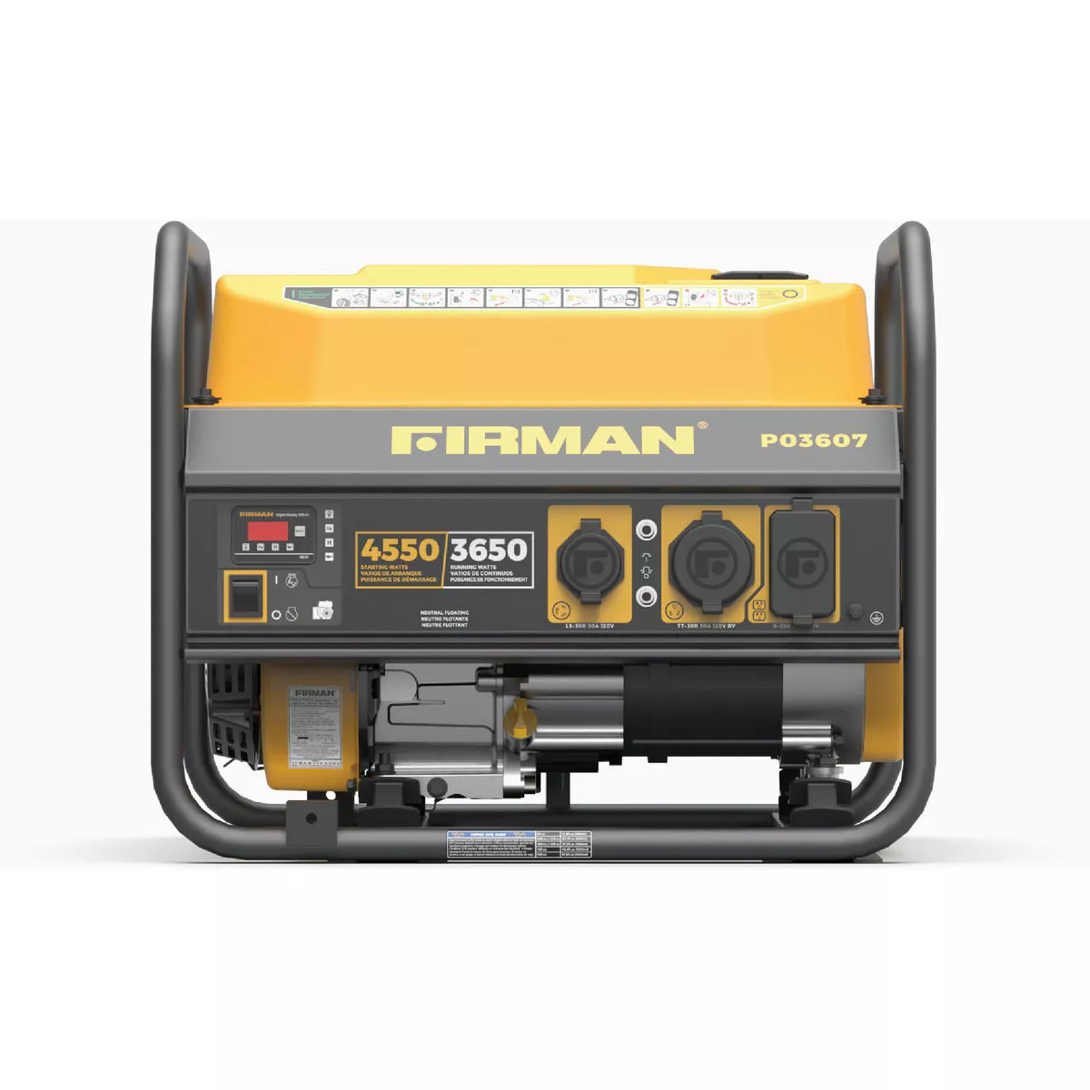 FIRMAN Performance 3650W Gas Recoil Start Open Frame Portable Generator (CARB Certified)
