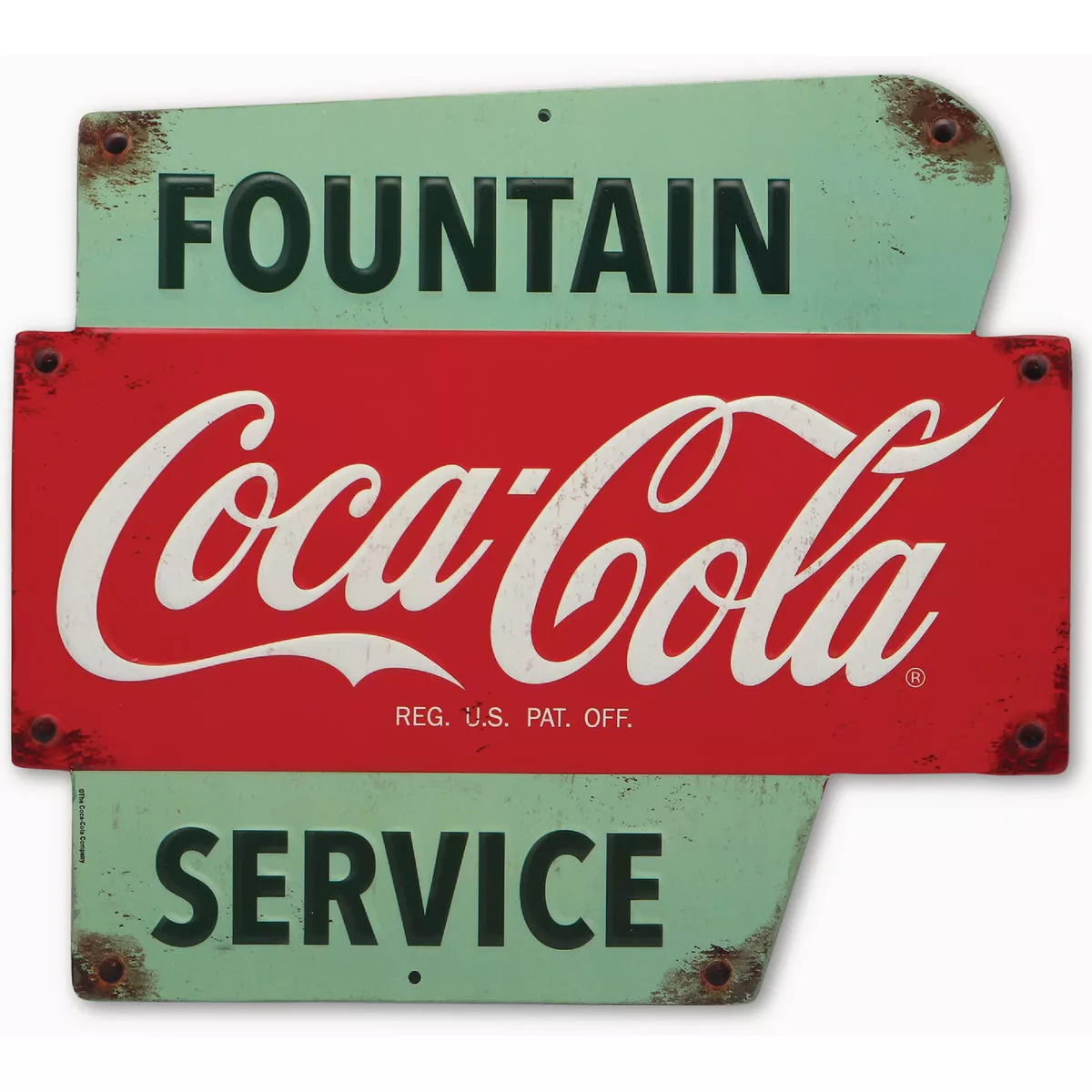 Coca Cola 13x11 Metal Sign "Coca Cola Service"