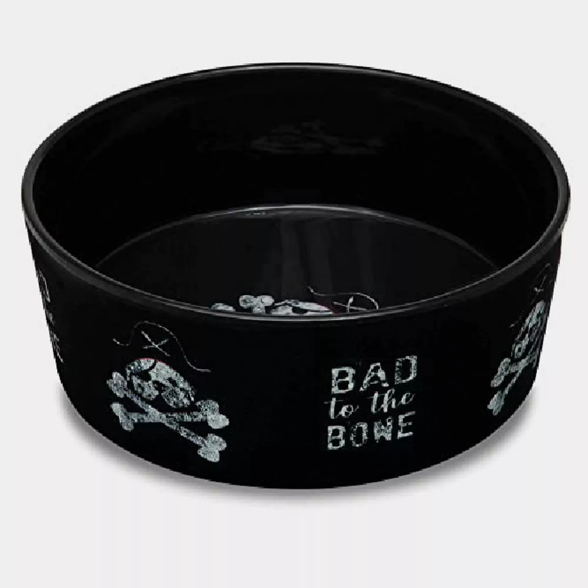 Loving Pets Large Plastic Bad to the Bone Dog Bowl