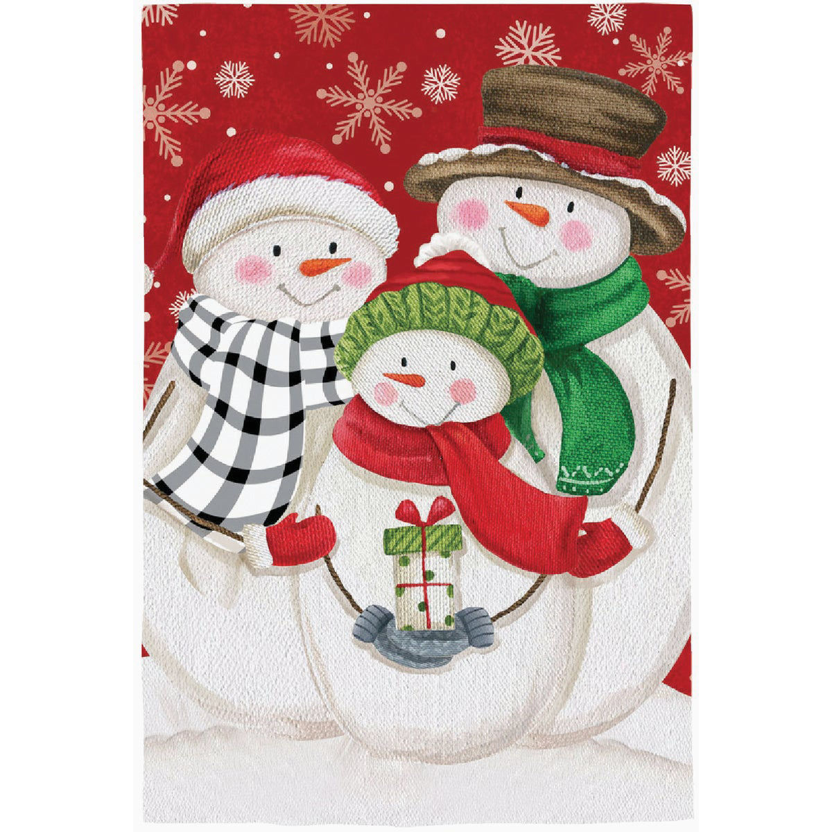 Evergreen Snow Family House Flag