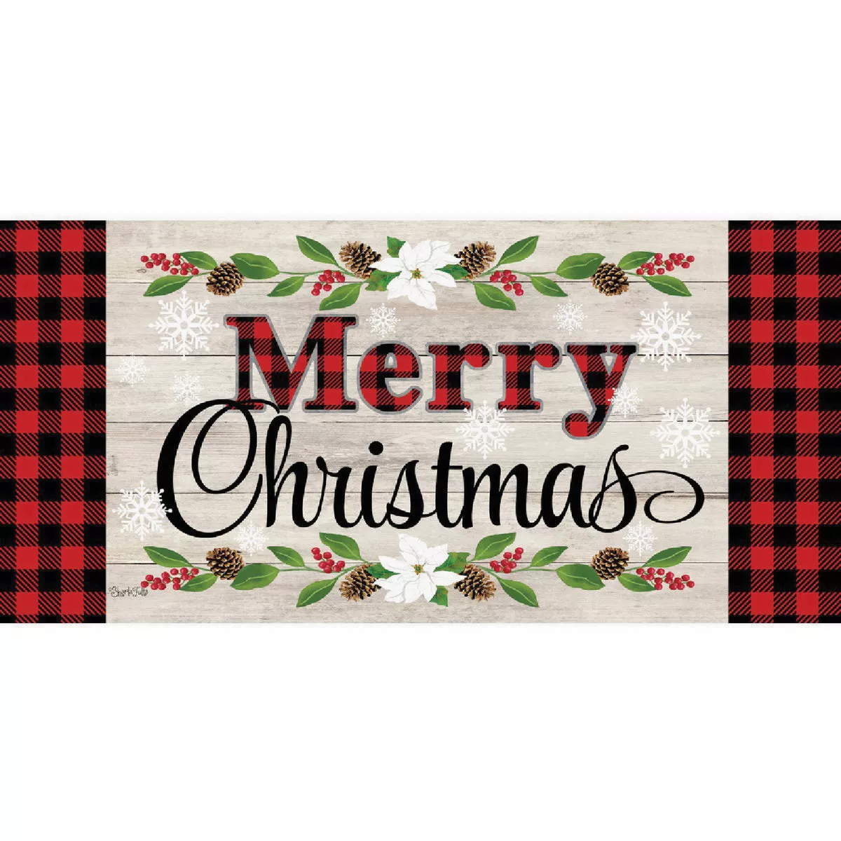 Evergreen Christmas Sentiments Sassafras Switch Mat