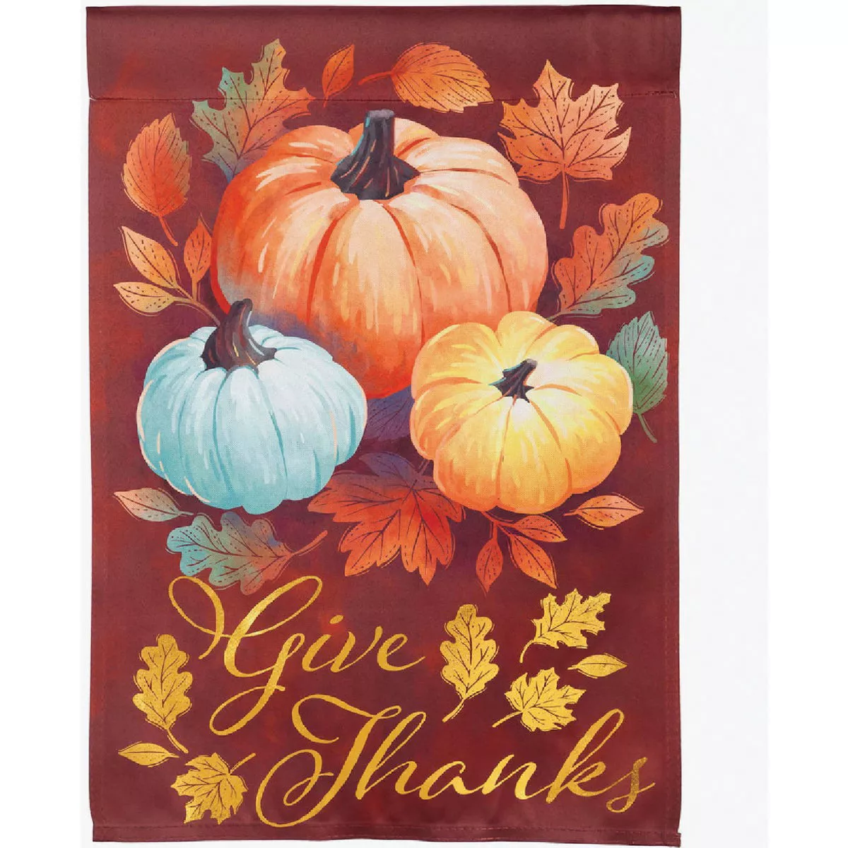 Evergreen Crafted Harvest Garden Suede Flag