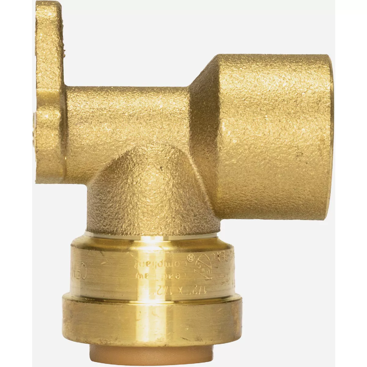QuickFitting 1/2 In. Push-to-Connect x 1/2 In. FNPT 90-Degree Drop Ear Brass Elbow
