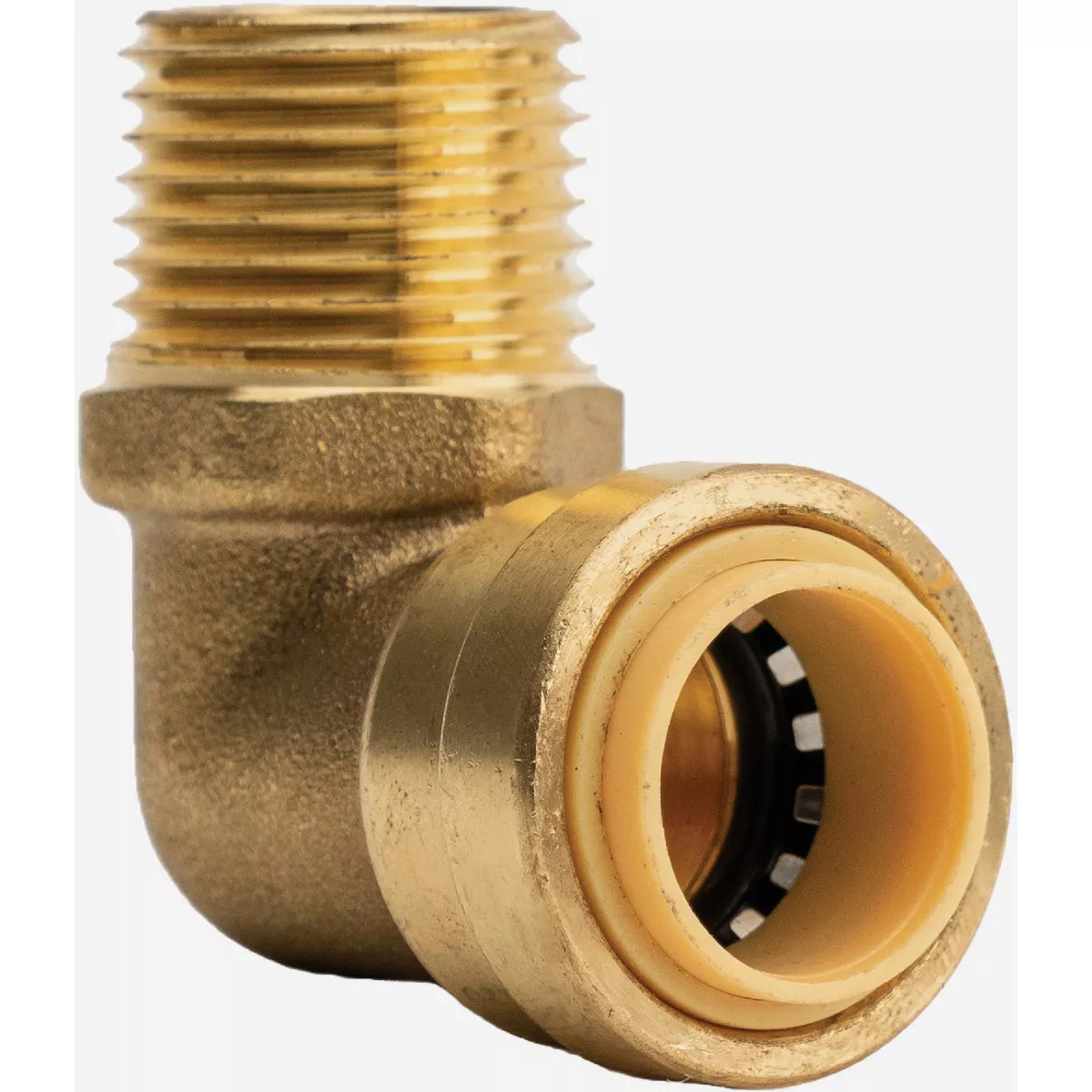 QuickFitting 1/2 In. Push-to-Connect x 1/2 In. MNPT 90-Degree Male Brass Elbow