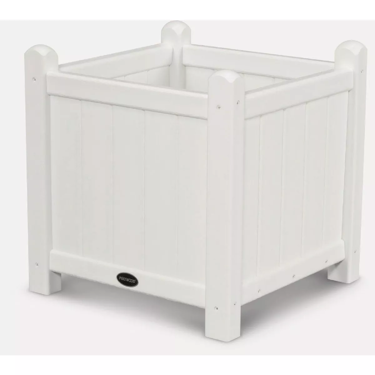 POLYWOOD 16 In. Traditional Garden Planter, White