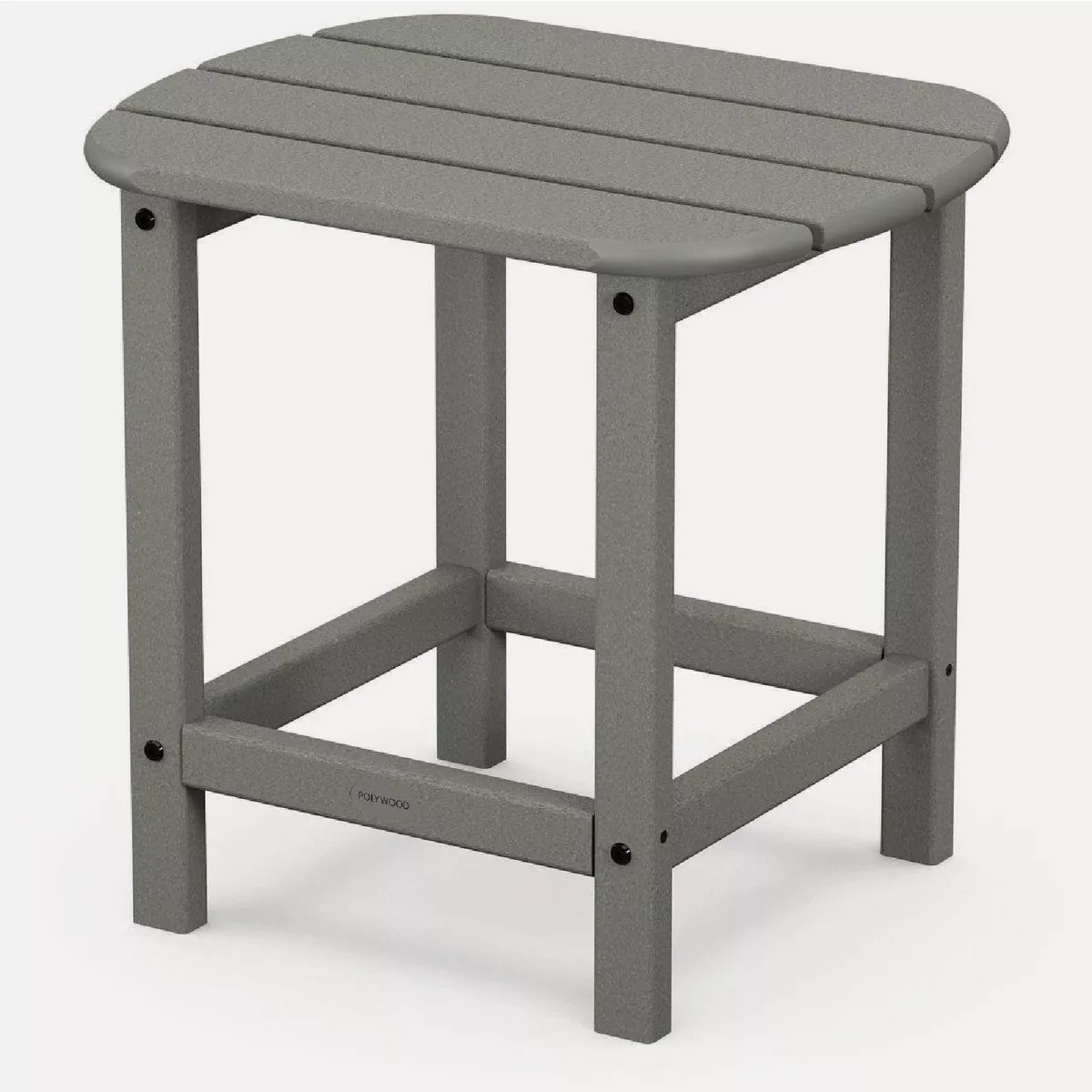 POLYWOOD South Beach 18 In. Side Table, Slate Grey